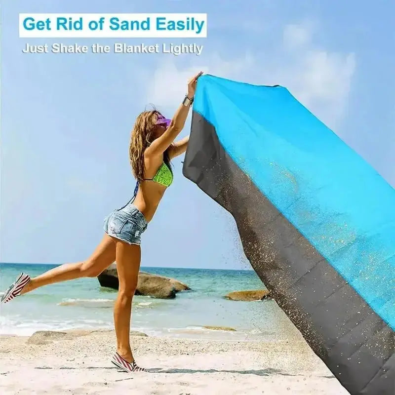 200 X 140cm/200 X 210cm Beach Blanket Sandproof Waterproof Beach Mat Lightweight Picnic Blanket for Travel Hiking Sports - Velvet Haven