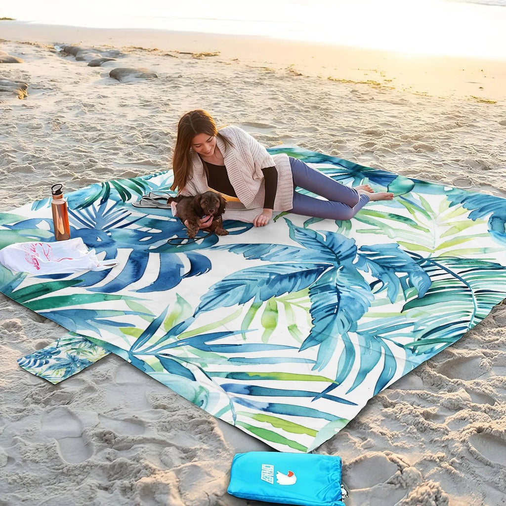200x240cm Sandproof Waterproof Beach Mat Extra Large Lightweight Sand Free Outdoor Blanket Portable Picnic Mat for Travel Campin - Velvet Haven