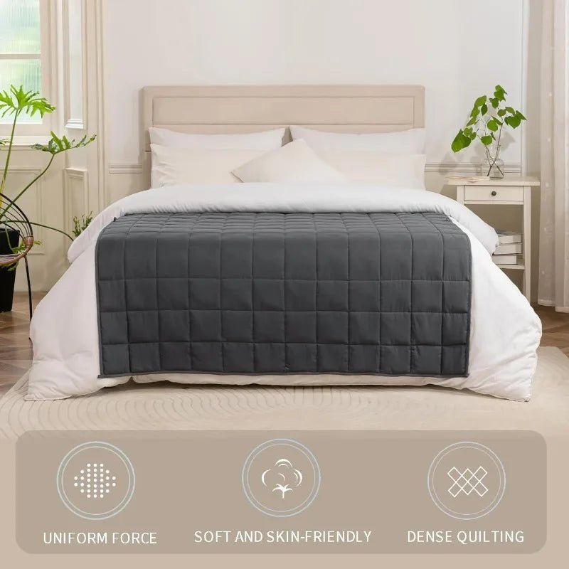 2025 New Weighted Blanket Decompression Sleep Aid Pressure Weighted Quilt Sleeping Blanket Heavy Blanket Dark Grey Muti Sizes - Velvet Haven