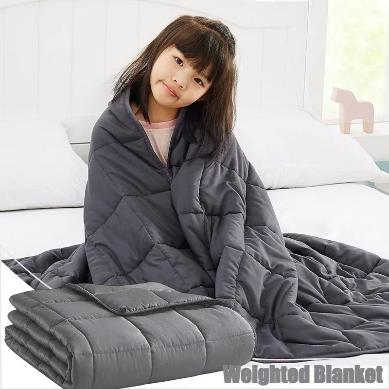 2025 New Weighted Blanket Decompression Sleep Aid Pressure Weighted Quilt Sleeping Blanket Heavy Blanket Dark Grey Muti Sizes - Velvet Haven