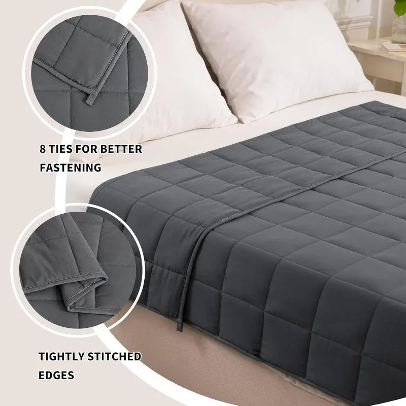 2025 New Weighted Blanket Decompression Sleep Aid Pressure Weighted Quilt Sleeping Blanket Heavy Blanket Dark Grey Muti Sizes - Velvet Haven