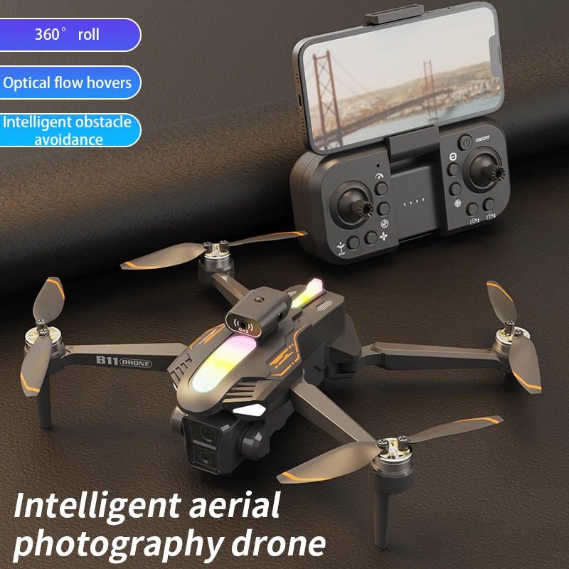 B11 Pro Foldable WiFi FPV Drone with Dual HD Cameras & Altitude Hold - Velvet Haven