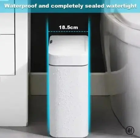 2026 New 15L Smart Household Sensor Trash Can Touchless Automatic Bathroom Bin Slim Space Saving Design - Velvet Haven