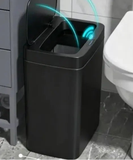 2026 New 15L Smart Household Sensor Trash Can Touchless Automatic Bathroom Bin Slim Space Saving Design - Velvet Haven
