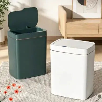 2026 New 15L Smart Household Sensor Trash Can Touchless Automatic Bathroom Bin Slim Space Saving Design - Velvet Haven