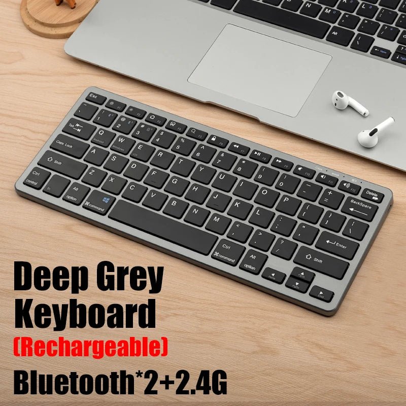 2.4G Wireless Keyboard Mouse Set Bluetooth 5.0 Keyboard Mouse Combo 3 Modes Mini Keyboard Mouse For Laptop PC Accessories - Velvet Haven