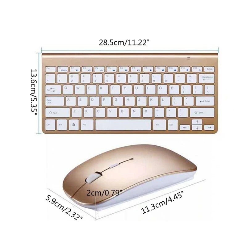 2.4Ghz Wireless Keyboard and Mouse Set 10M Range Mini Keyboard Mouse Combo Set For Notebook Laptop Desktop PC Computer - Velvet Haven