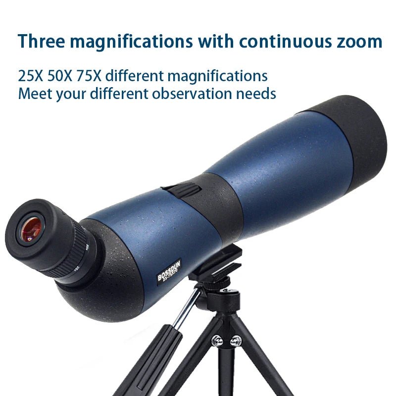 25–75x70 Waterproof Spotting Scope – BAK4 Prism for Bird Watching & Outdoor Viewing - Velvet Haven