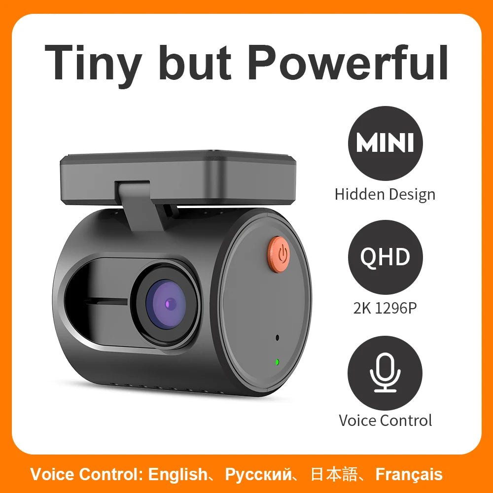 2K Dash Camera For Cars DVR KAWA Dash Cam MINI 3 Video Recorder Emergency Voice Control Night Vision WiFi APP Monitor Dashcam - Velvet Haven