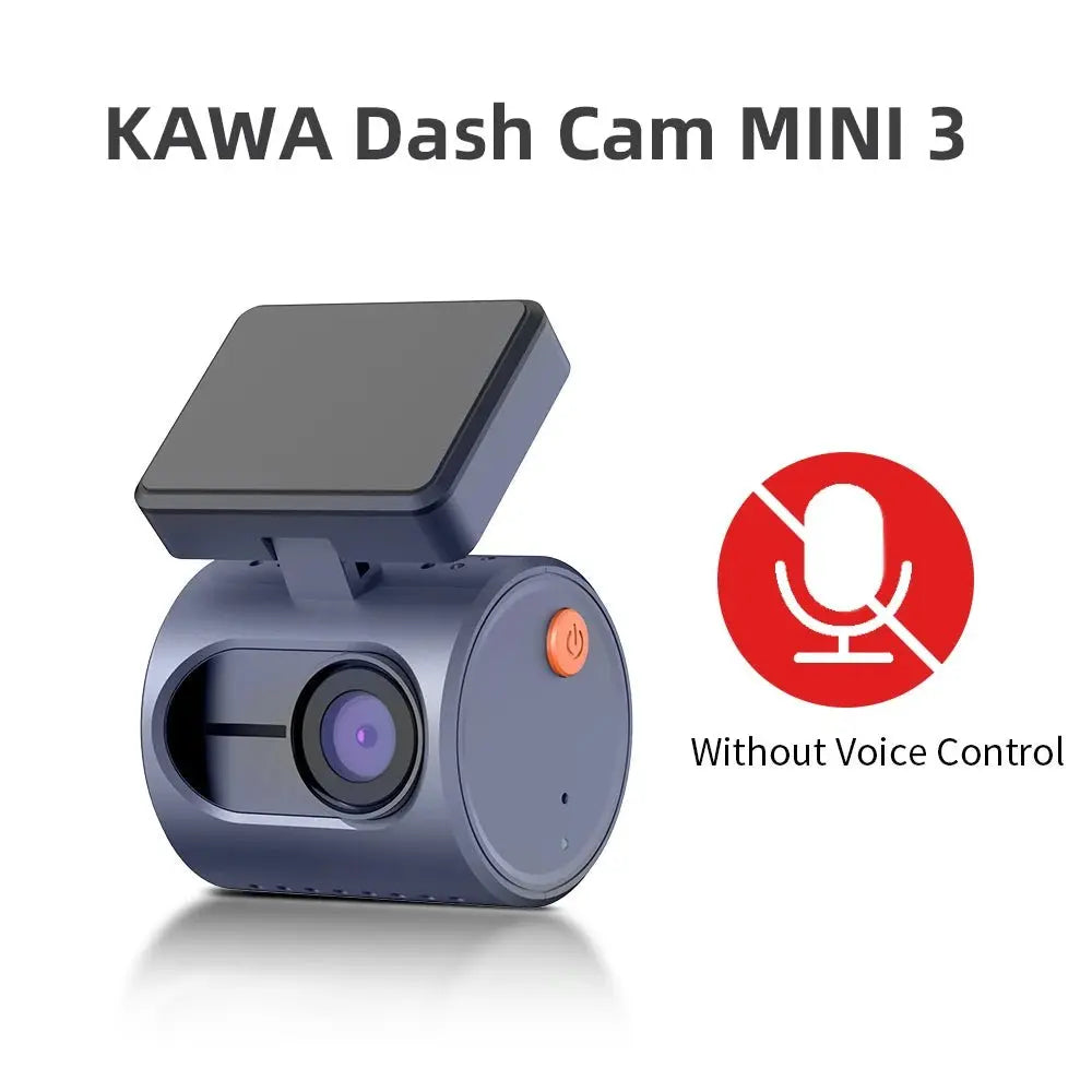 2K Dash Camera For Cars DVR KAWA Dash Cam MINI 3 Video Recorder Emergency Voice Control Night Vision WiFi APP Monitor Dashcam - Velvet Haven