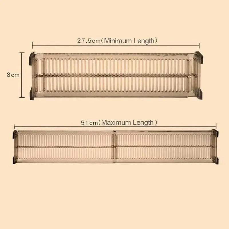 2pcs/set Adjustable Clapboard Drawer Divider Partition DIY Durable Storage Organiser Wardrobe Closet Punch-free Separator - Velvet Haven