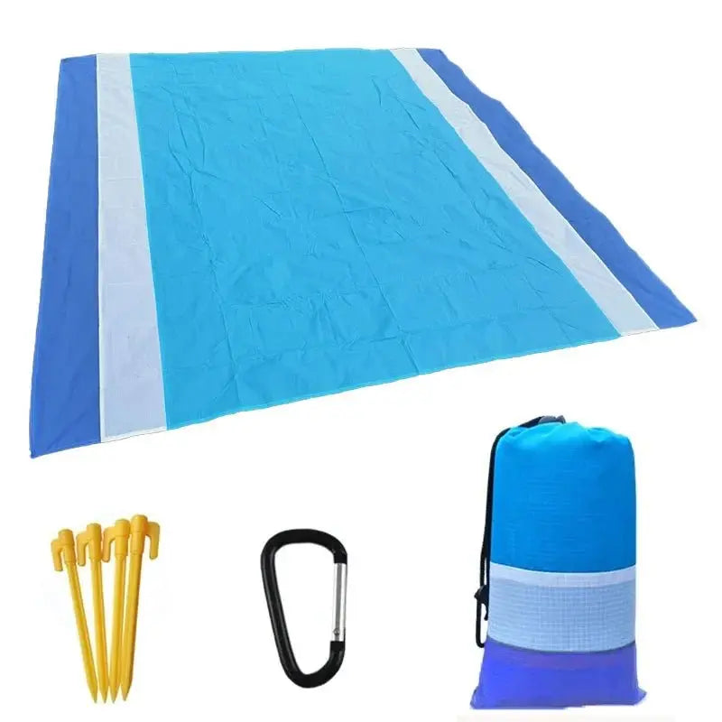 2x2.1m Waterproof Pocket Beach Mat Blanket Folding Camping Mattress Portable Lightweight Mat Outdoor Picnic Mat Sand Beach Towel - Velvet Haven