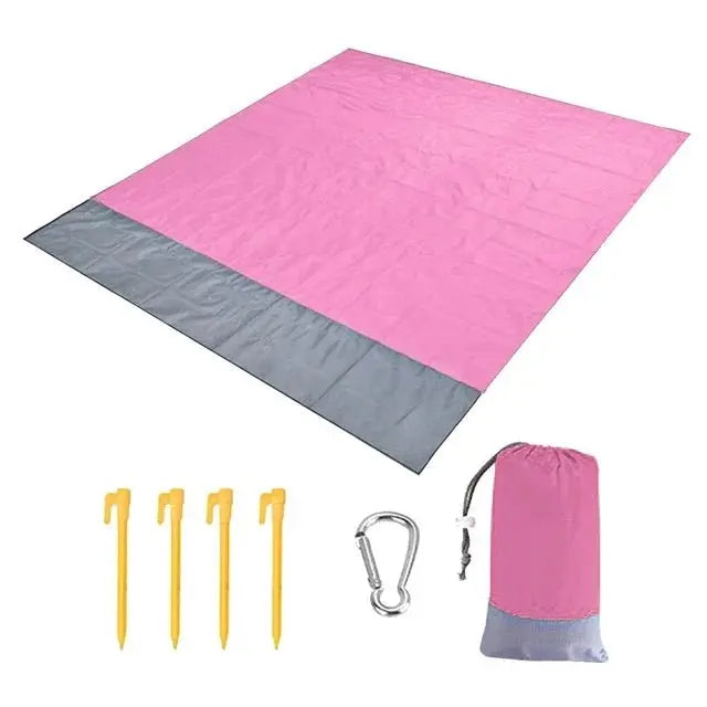 2x2.1m Waterproof Pocket Beach Mat Blanket Folding Camping Mattress Portable Lightweight Mat Outdoor Picnic Mat Sand Beach Towel - Velvet Haven