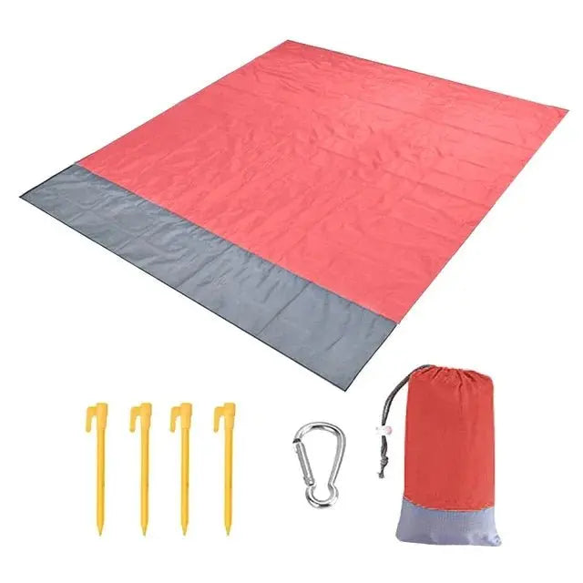 2x2.1m Waterproof Pocket Beach Mat Blanket Folding Camping Mattress Portable Lightweight Mat Outdoor Picnic Mat Sand Beach Towel - Velvet Haven