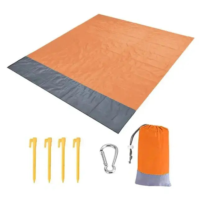 2x2.1m Waterproof Pocket Beach Mat Blanket Folding Camping Mattress Portable Lightweight Mat Outdoor Picnic Mat Sand Beach Towel - Velvet Haven