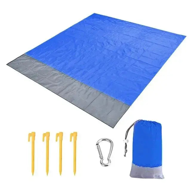 2x2.1m Waterproof Pocket Beach Mat Blanket Folding Camping Mattress Portable Lightweight Mat Outdoor Picnic Mat Sand Beach Towel - Velvet Haven