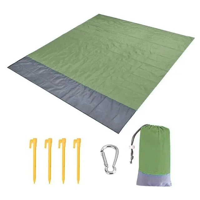 2x2.1m Waterproof Pocket Beach Mat Blanket Folding Camping Mattress Portable Lightweight Mat Outdoor Picnic Mat Sand Beach Towel - Velvet Haven