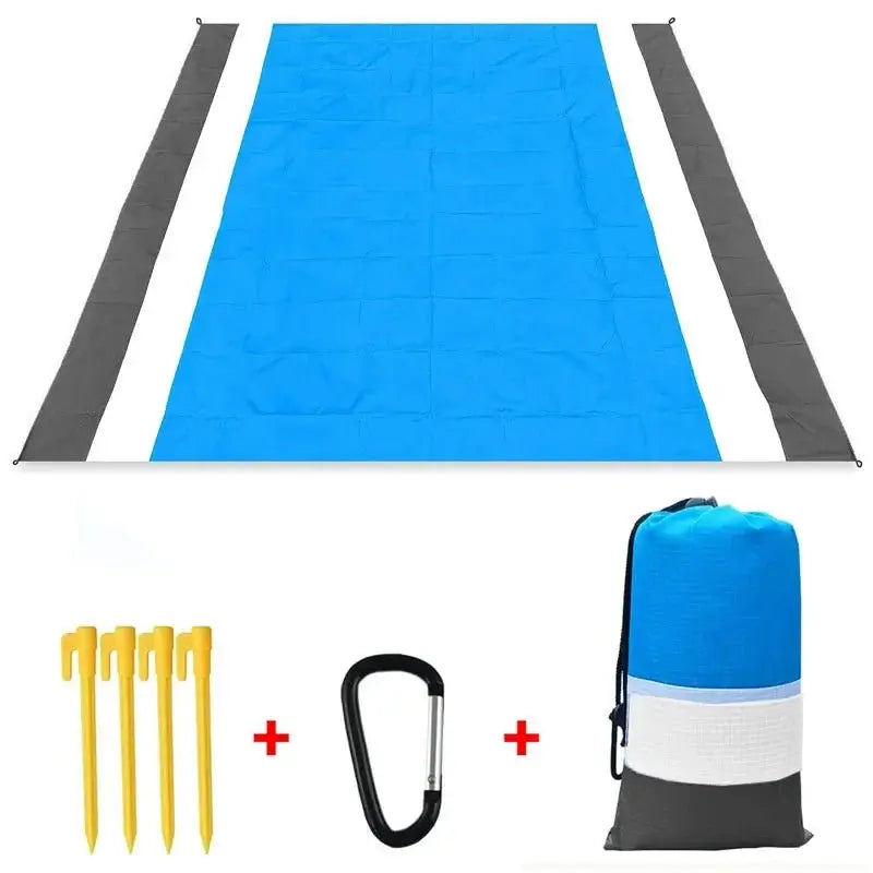 2x2.1m Waterproof Pocket Beach Mat Blanket Folding Camping Mattress Portable Lightweight Mat Outdoor Picnic Mat Sand Beach Towel - Velvet Haven