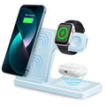 3 In 1 Magnetic Wireless Charger Stand 15W Fast Charging Dock Station Multiple Devices for iPhone 15 14 13 8 Apple Watch Airpods - Velvet Haven