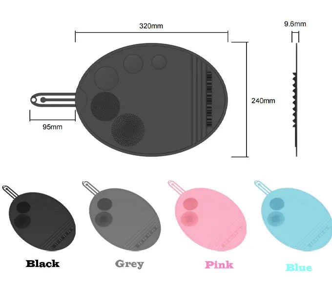 3-in-1 Silicone Makeup Mixing Mat & Brush Cleaner - Velvet Haven