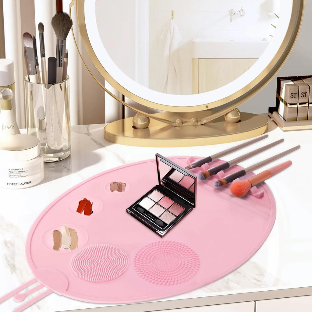 3-in-1 Silicone Makeup Mixing Mat & Brush Cleaner - Velvet Haven