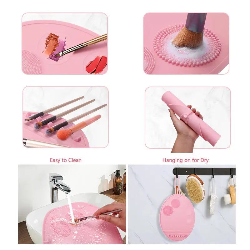 3-in-1 Silicone Makeup Mixing Mat & Brush Cleaner - Velvet Haven
