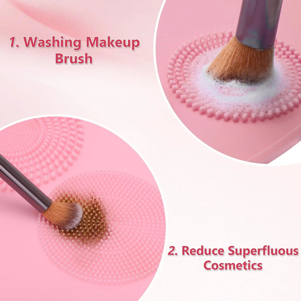 3-in-1 Silicone Makeup Mixing Mat & Brush Cleaner - Velvet Haven