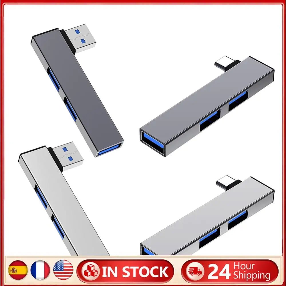 3 in 1 USB Docking Station OTG USB 3.0/Type-C 3.0 To 3 USB USB HUB Type C HUB Speed 5.0Gbps 3 Port for PC Computer Laptop - Velvet Haven