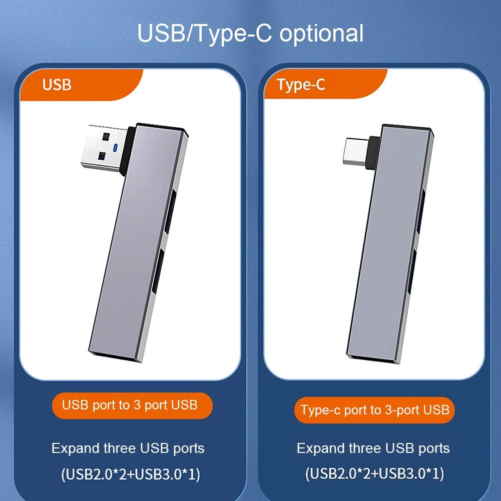 3 in 1 USB Docking Station OTG USB 3.0/Type-C 3.0 To 3 USB USB HUB Type C HUB Speed 5.0Gbps 3 Port for PC Computer Laptop - Velvet Haven
