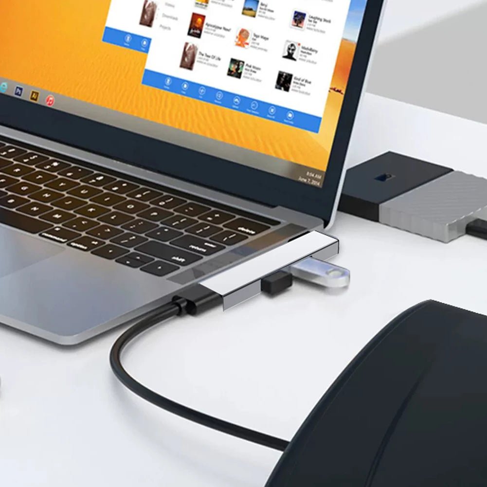 3 in 1 USB Docking Station OTG USB 3.0/Type-C 3.0 To 3 USB USB HUB Type C HUB Speed 5.0Gbps 3 Port for PC Computer Laptop - Velvet Haven
