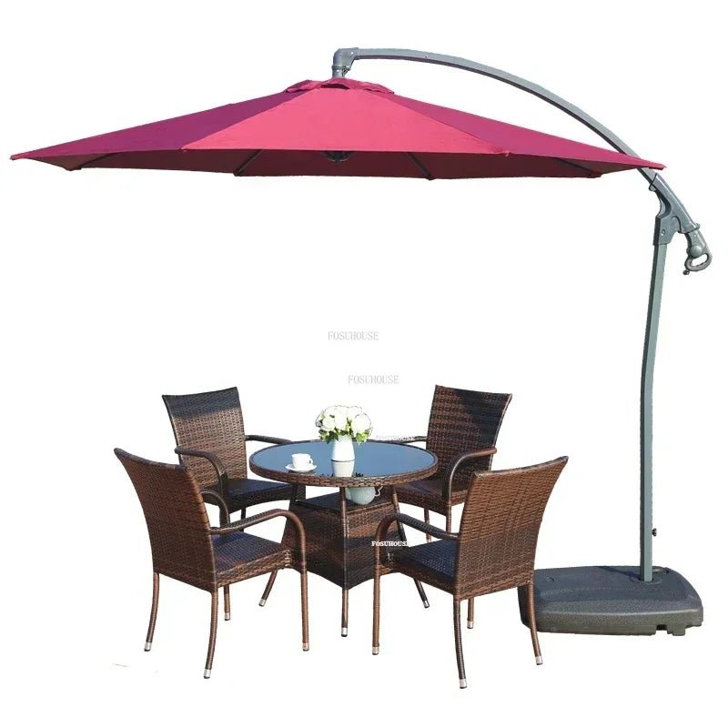3-Piece Rattan Patio Furniture Set with Metal Frame - Velvet Haven