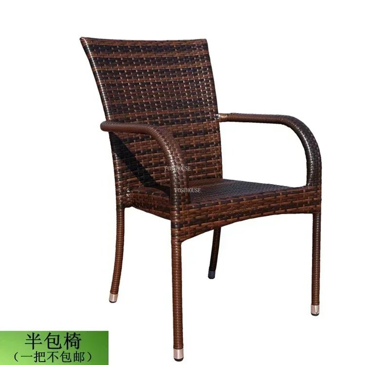 3-Piece Rattan Patio Furniture Set with Metal Frame - Velvet Haven