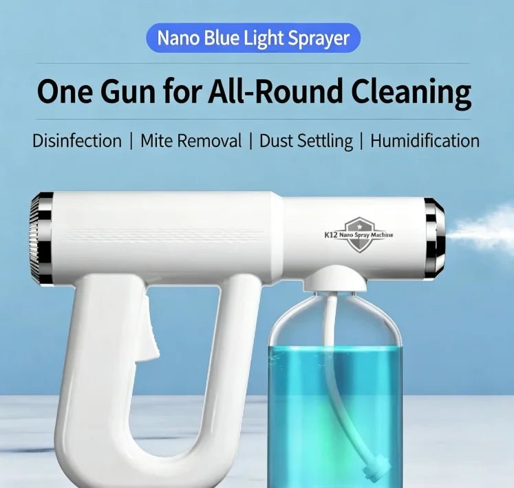 300ML USB Rechargeable Nano Mist Barber Sprayer with Blue Light - Velvet Haven