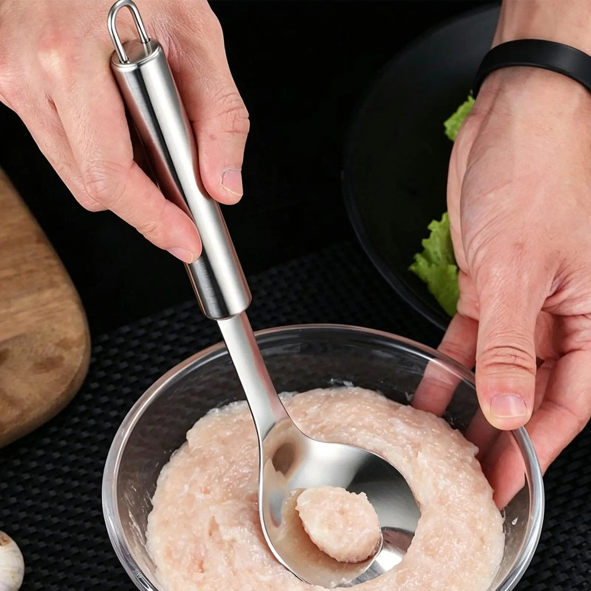 304 Stainless Steel Meatball Maker Spoon, Easy Press Mold - Velvet Haven