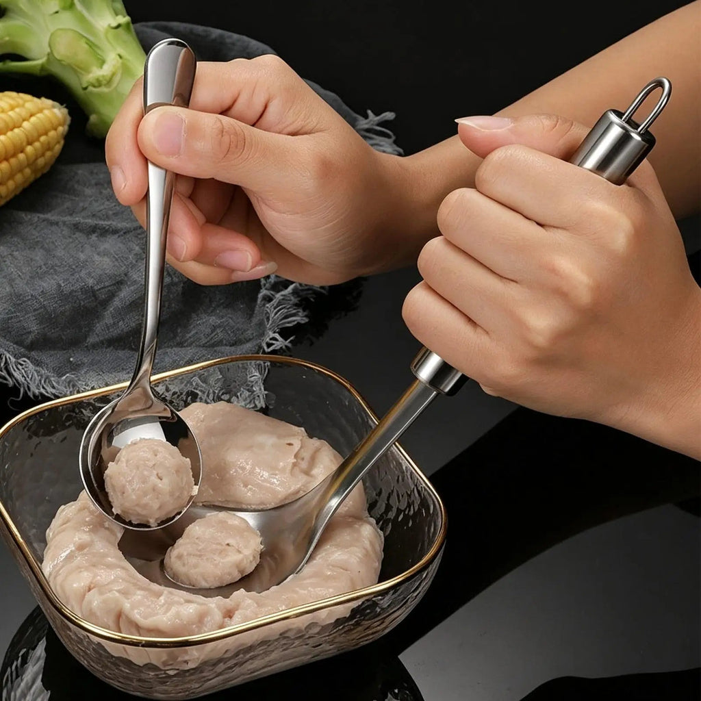 304 Stainless Steel Meatball Maker Spoon, Easy Press Mold - Velvet Haven