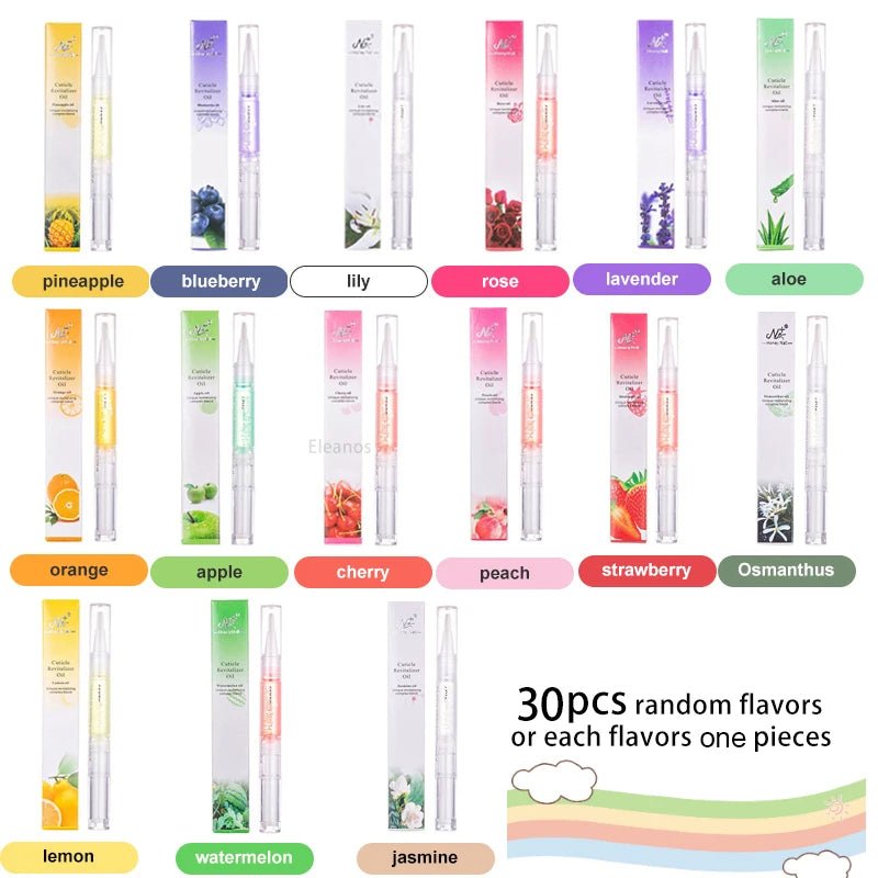 30pcs Cuticle Oil Nail Care Nutrition Oil Pen Nails Repair Hand Cuticle Manicure Treatment Nail Strengthening Care Product Set - Velvet Haven