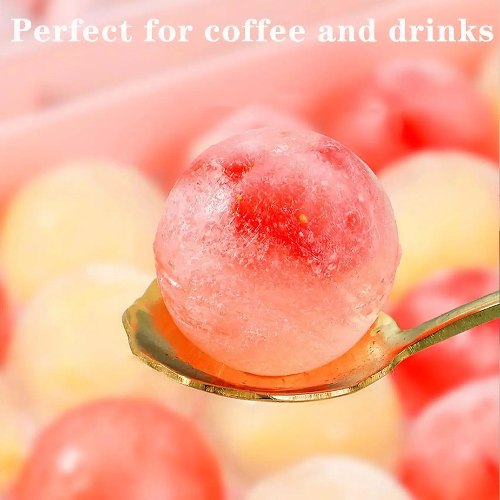 33-Cavity Round Ice Ball Maker Tray with Lid, Reusable Silicone Mold Easy Release for Whiskey Cocktail Coffee Water - Velvet Haven