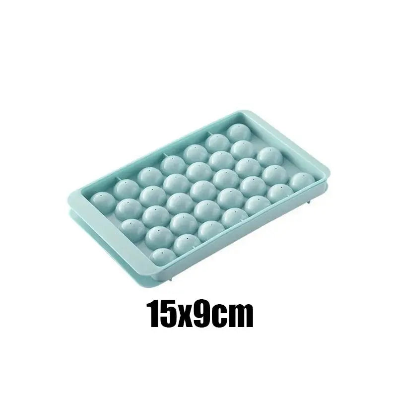 33 Ice Ball Mold - Whiskey Cocktail Round Ice Cube Maker with Lid, Perfect Hockey Ball Shape, BPA Free Mini Tray Kitchen Tools - Velvet Haven