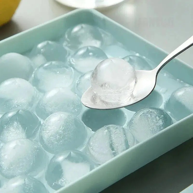 33 Ice Ball Mold - Whiskey Cocktail Round Ice Cube Maker with Lid, Perfect Hockey Ball Shape, BPA Free Mini Tray Kitchen Tools - Velvet Haven