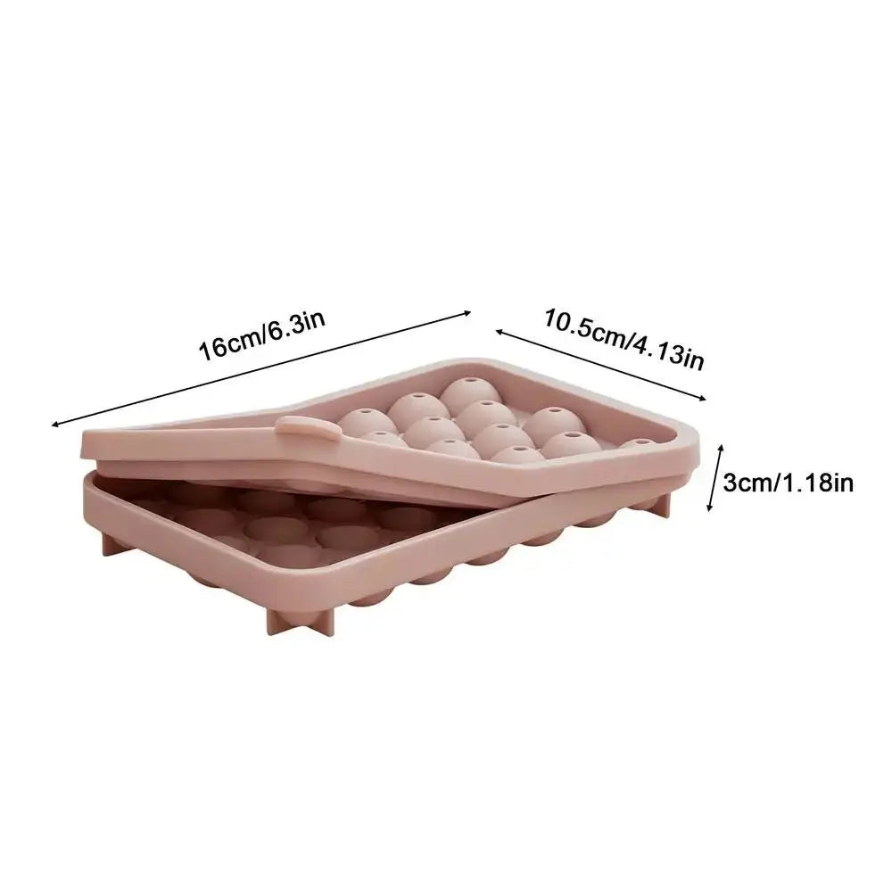 33-Piece Marble Ice Puck Mold Silicone Round Ice Cubes Tray Easy Release 33-Cavity Silicone Ice Making Mold Ice Cubes Molds - Velvet Haven