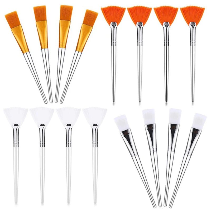 3/4Pcs Makeup Tools DIY Face Mask Brush Set Soft Applicator Brushes Includes Soft Fan Facial Brushes Acid Applicator Brush - Velvet Haven