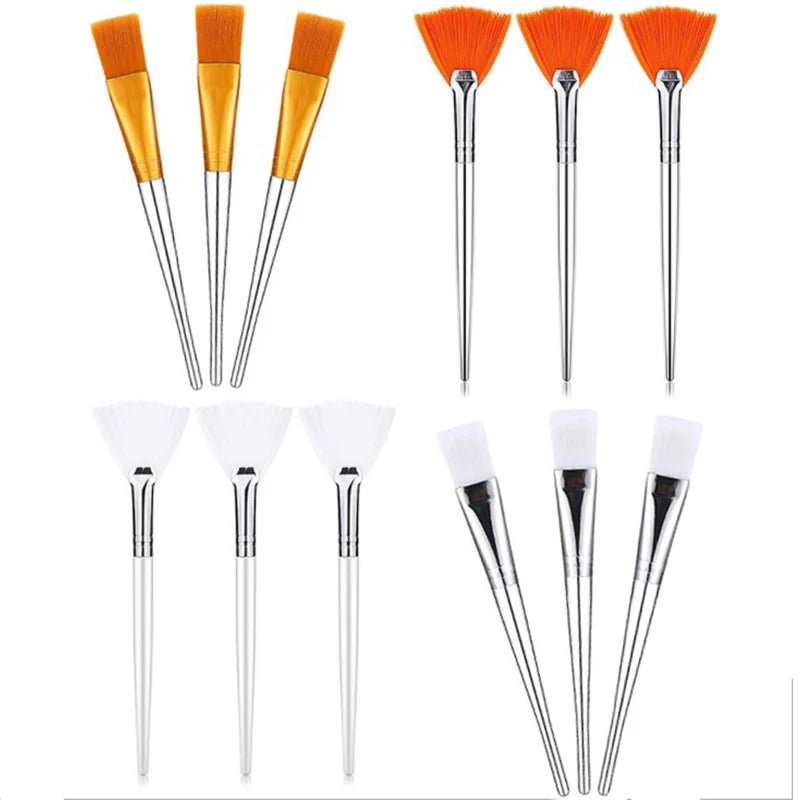 3/4Pcs Makeup Tools DIY Face Mask Brush Set Soft Applicator Brushes Includes Soft Fan Facial Brushes Acid Applicator Brush - Velvet Haven