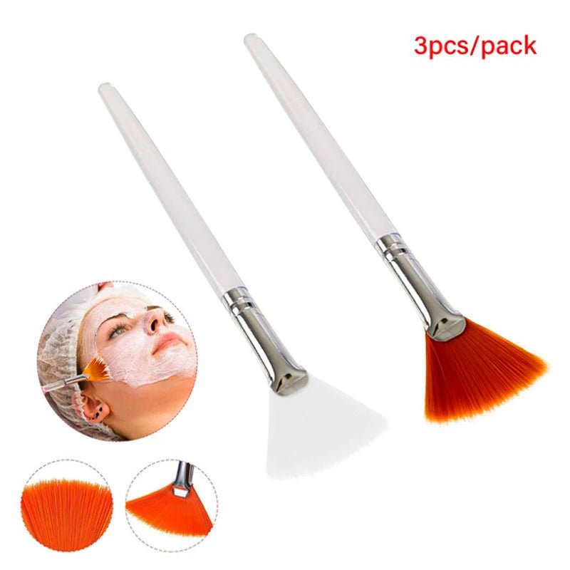 3/4Pcs Makeup Tools DIY Face Mask Brush Set Soft Applicator Brushes Includes Soft Fan Facial Brushes Acid Applicator Brush - Velvet Haven