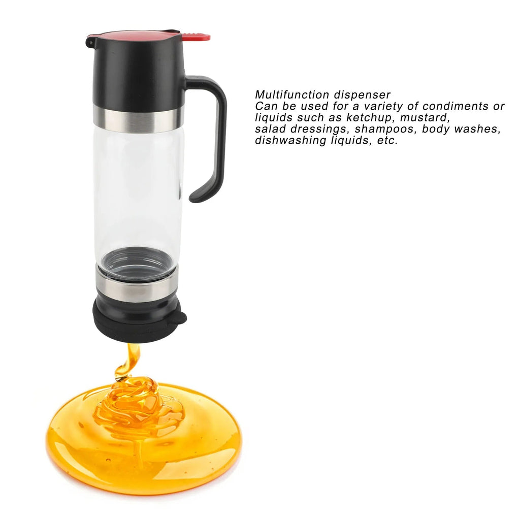 350ml No-Drip Glass Honey Dispenser with Handle - Velvet Haven
