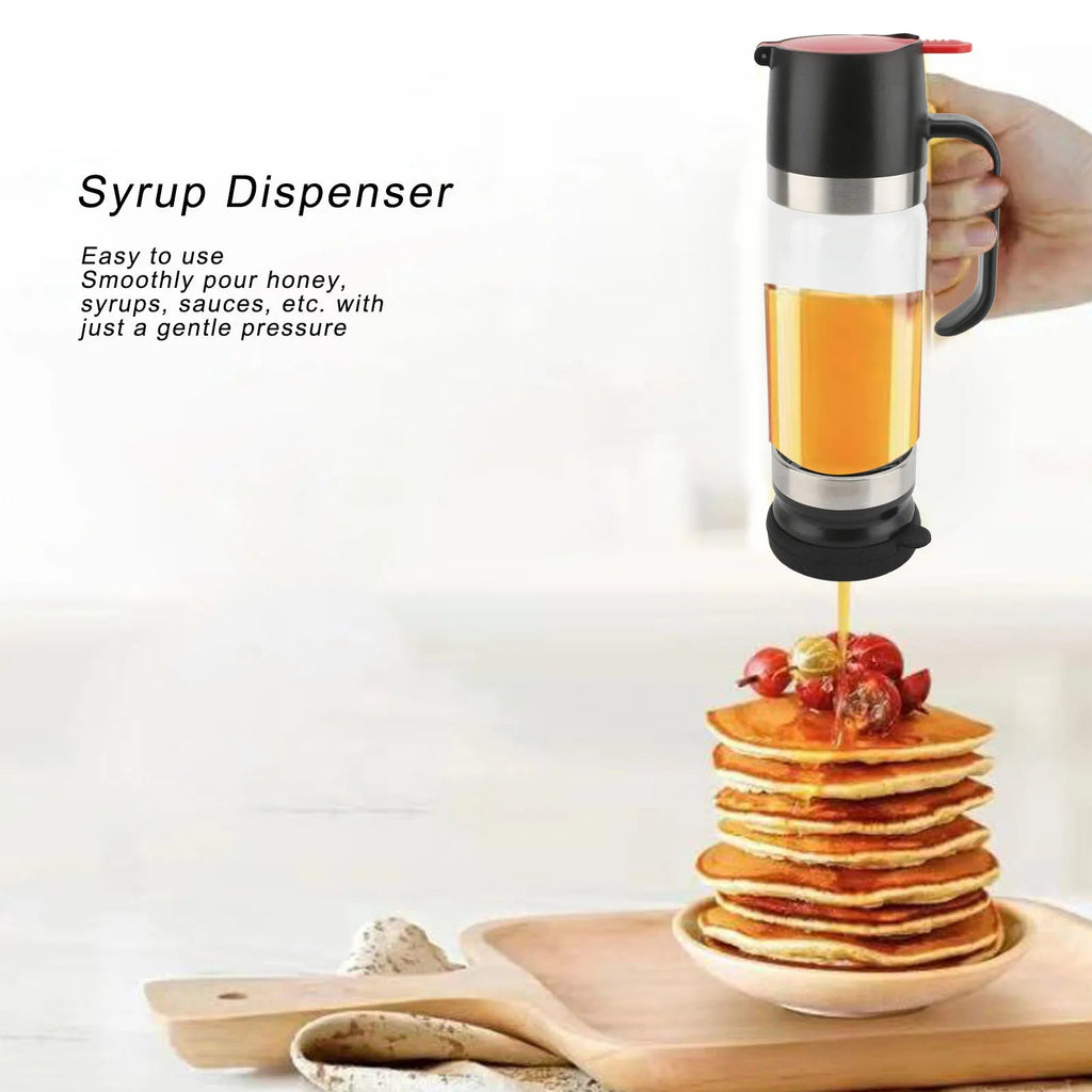 350ml No-Drip Glass Honey Dispenser with Handle - Velvet Haven
