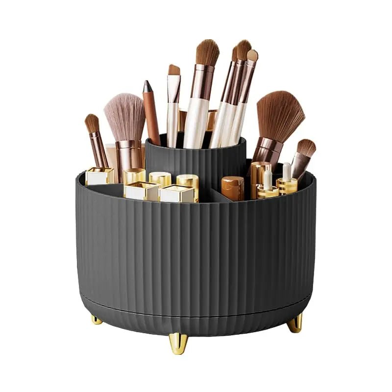 360 Rotating Makeup Desktop Cosmetic Storage Box Organizer Large Capacity for Bathroom Portable Lipstick Makeup Brush Pen Holder - Velvet Haven