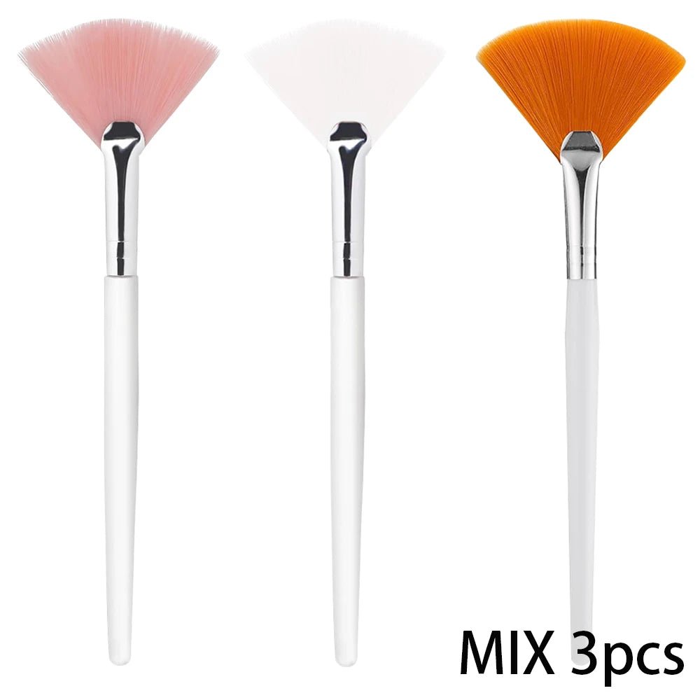 3/9/15 Pieces Facial Fan Mask Brushes Soft Mask Brush Applicator Esthetician Facial Mask Brushes For Women Girls Cosmetic Tools - Velvet Haven