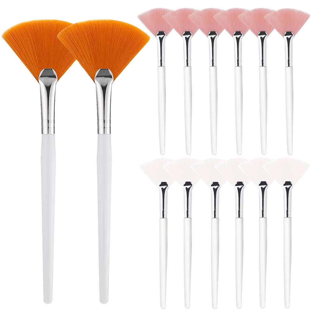 3/9/15 Pieces Facial Fan Mask Brushes Soft Mask Brush Applicator Esthetician Facial Mask Brushes For Women Girls Cosmetic Tools - Velvet Haven