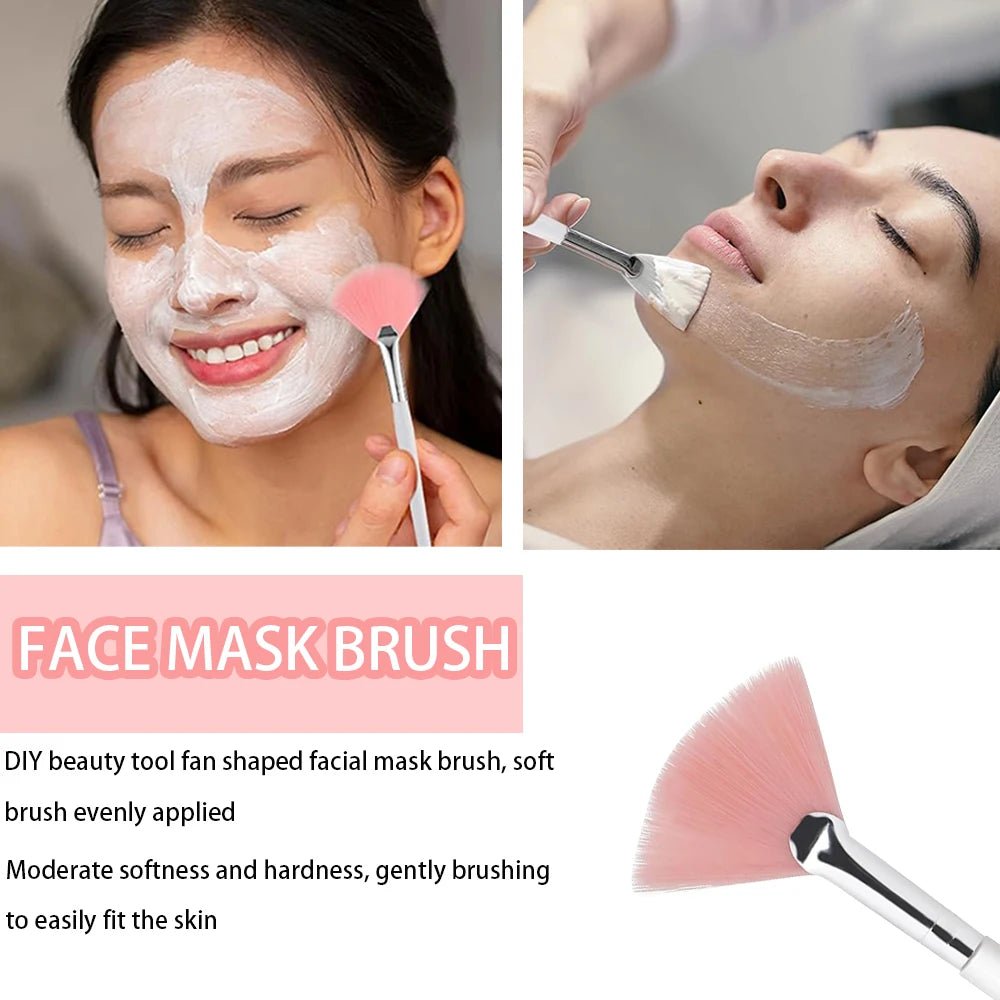 3/9/15 Pieces Facial Fan Mask Brushes Soft Mask Brush Applicator Esthetician Facial Mask Brushes For Women Girls Cosmetic Tools - Velvet Haven