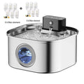 3L 5V Rechargable Automatic Stainless Steel Dogs Water Fountain 4000mAh Wireless Pet Drinker Battery Sensor Dispenser Cat Bowls - Velvet Haven